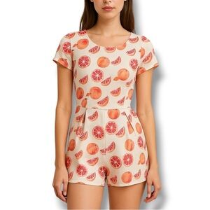 NWT Wildfox Pink Grapefruit Backless Romper – Small